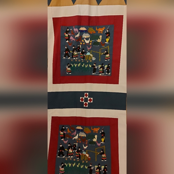 Chinese Hmong Story Quilt, Traditional Quilt, Hmong Quilt - Picture 3 of 4